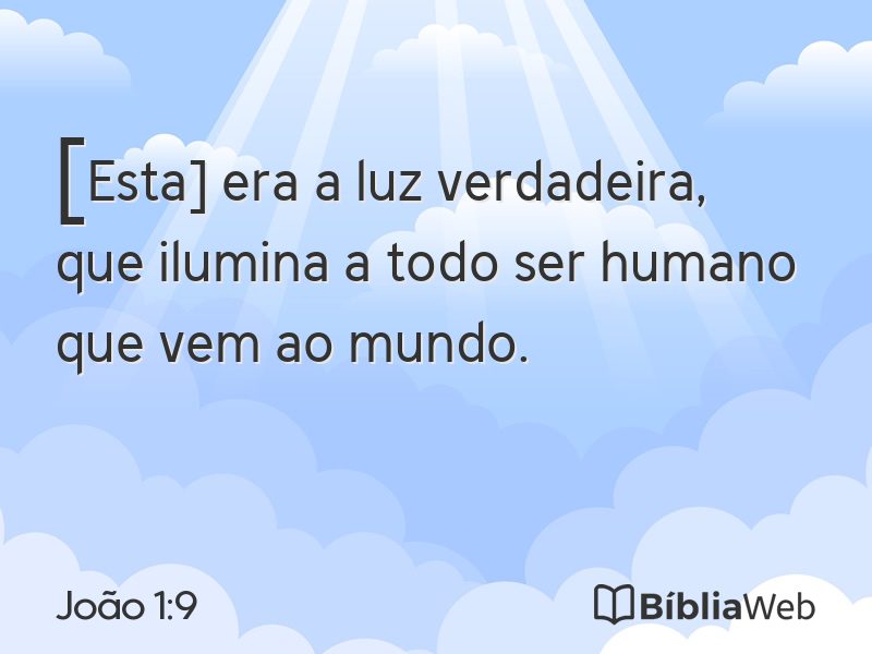 João 1:9 em imagem para compartilhar