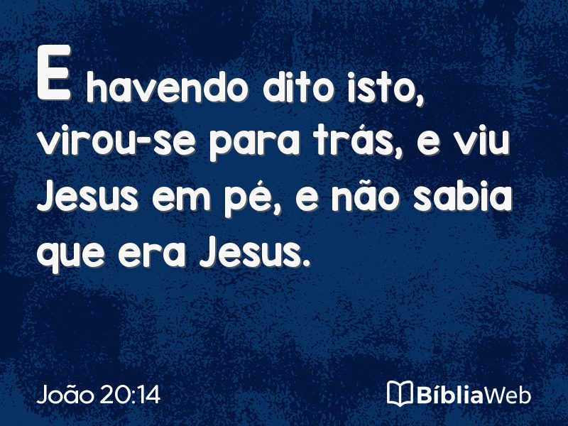 João 20:14 em imagem para compartilhar
