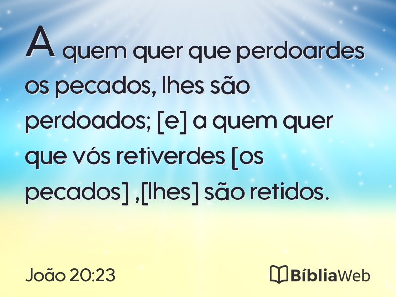 João 20:23 em imagem para compartilhar