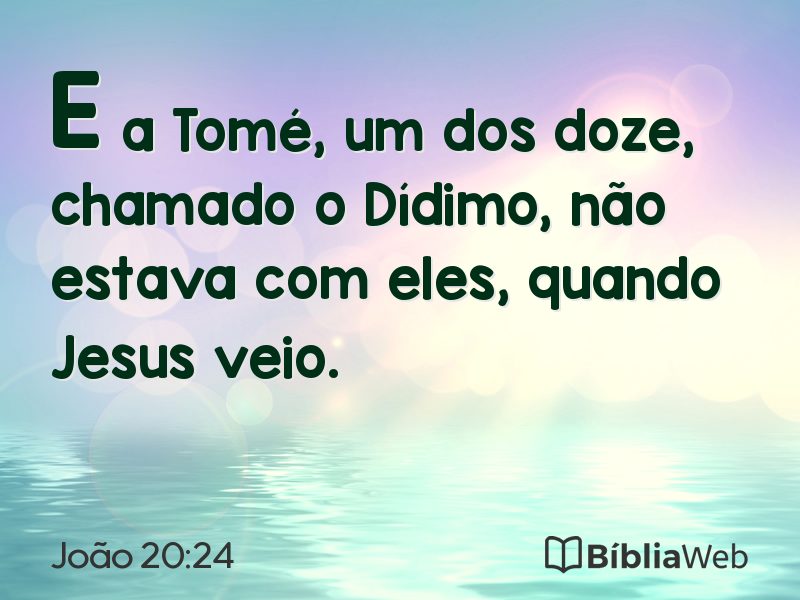 João 20:24 em imagem para compartilhar