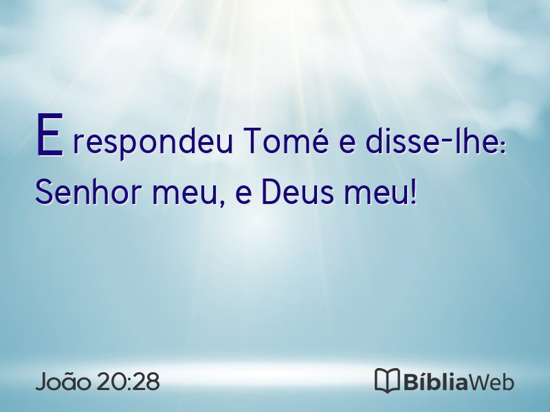 João 20:28 em imagem para compartilhar