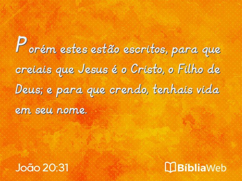 João 20:31 em imagem para compartilhar