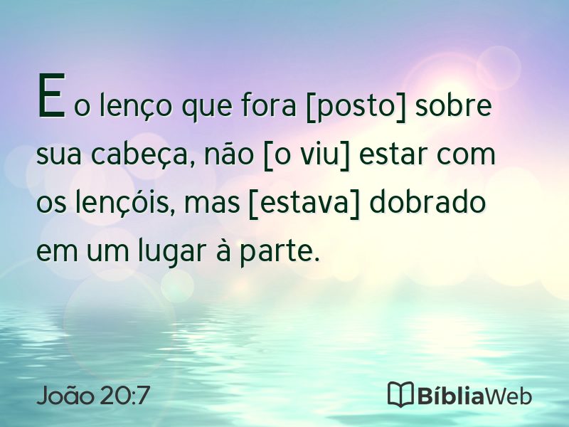 João 20:7 em imagem para compartilhar