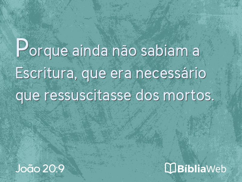 João 20:9 em imagem para compartilhar