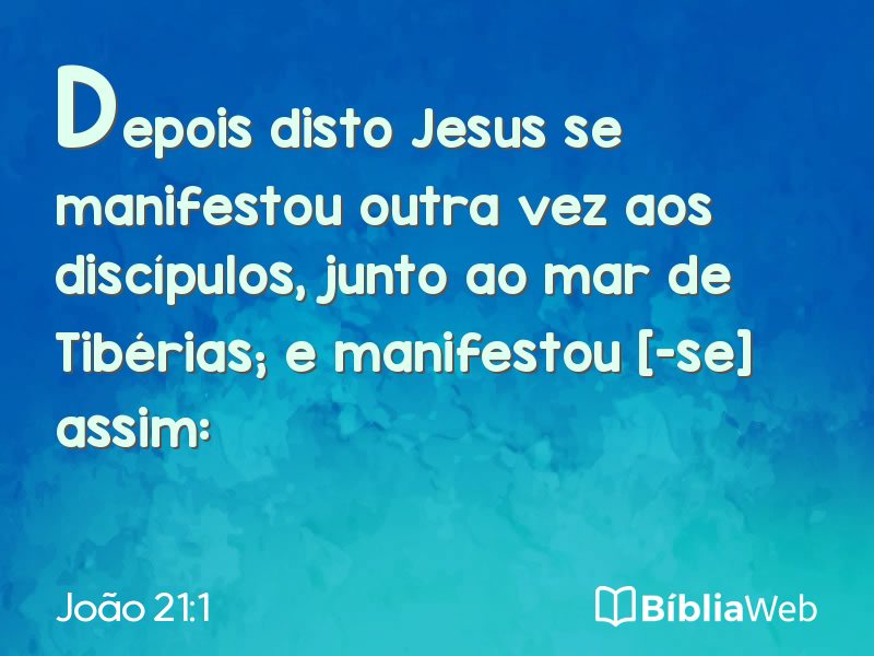 João 21:1 em imagem para compartilhar