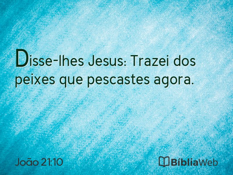 João 21:10 em imagem para compartilhar