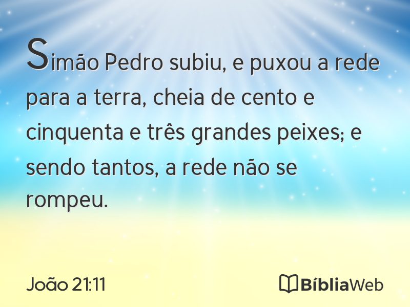 João 21:11 em imagem para compartilhar