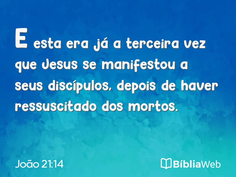 João 21:14 em imagem para compartilhar