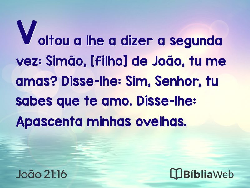 João 21:16 em imagem para compartilhar