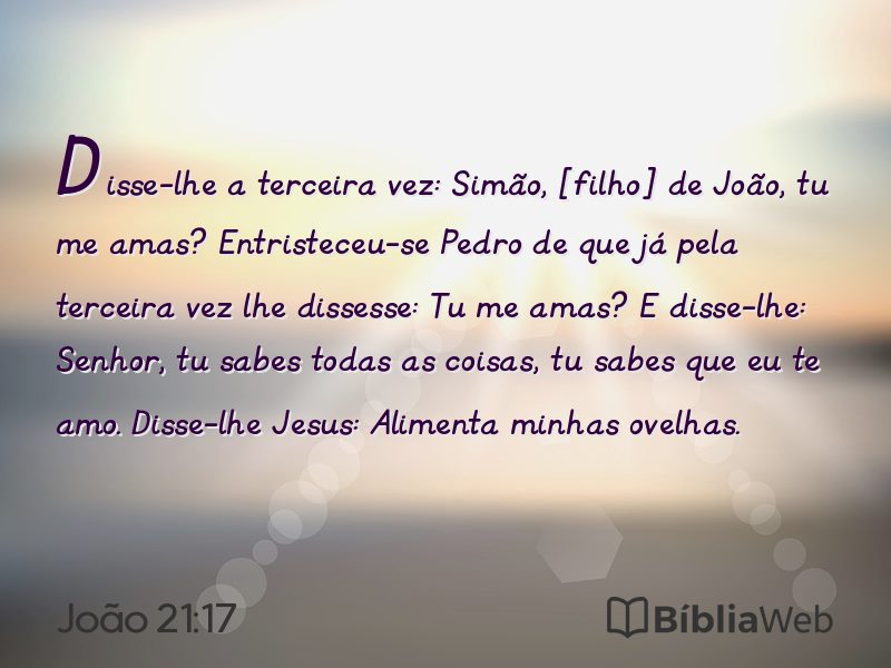 João 21:17 em imagem para compartilhar