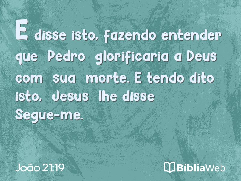 João 21:19 em imagem para compartilhar