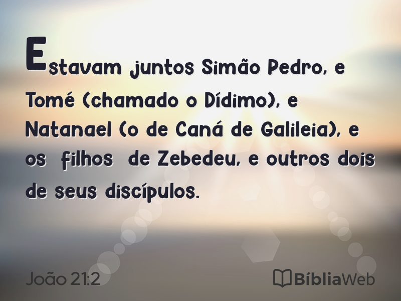 João 21:2 em imagem para compartilhar