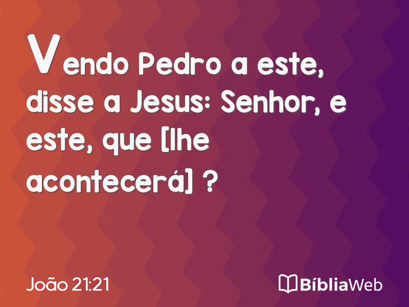 João 21:21 em imagem para compartilhar