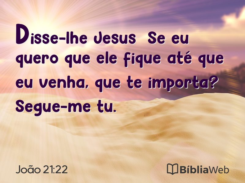 João 21:22 em imagem para compartilhar