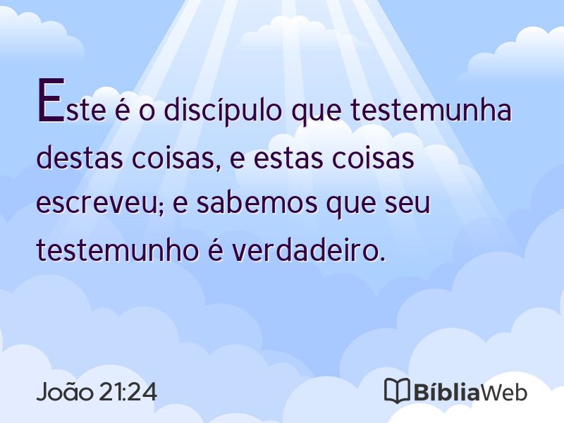 João 21:24 em imagem para compartilhar