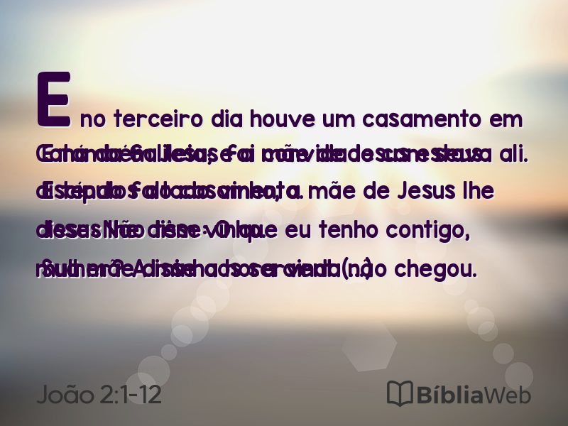 João 2:1-12 em imagem para compartilhar