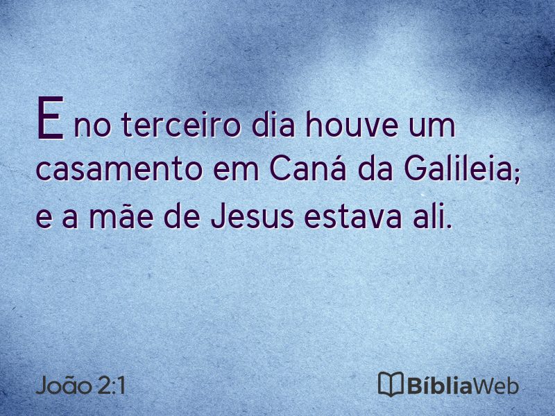 João 2:1 em imagem para compartilhar