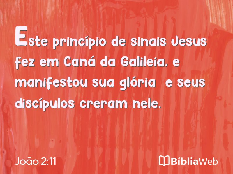 João 2:11 em imagem para compartilhar