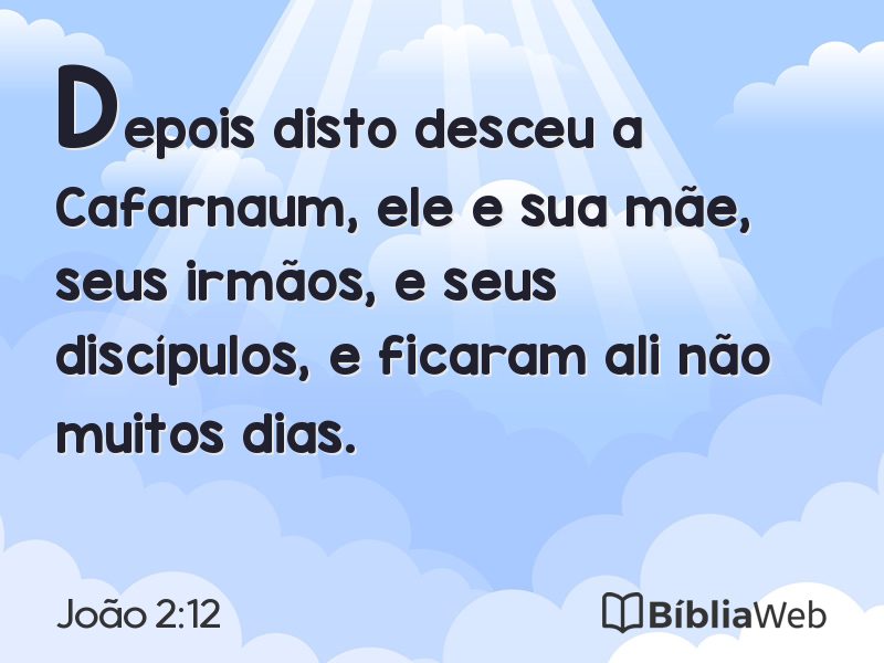 João 2:12 em imagem para compartilhar