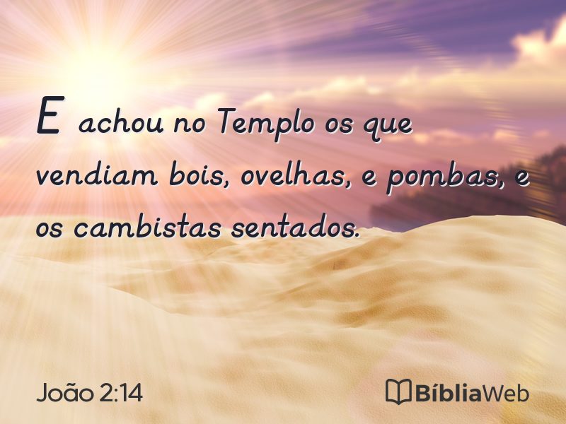 João 2:14 em imagem para compartilhar