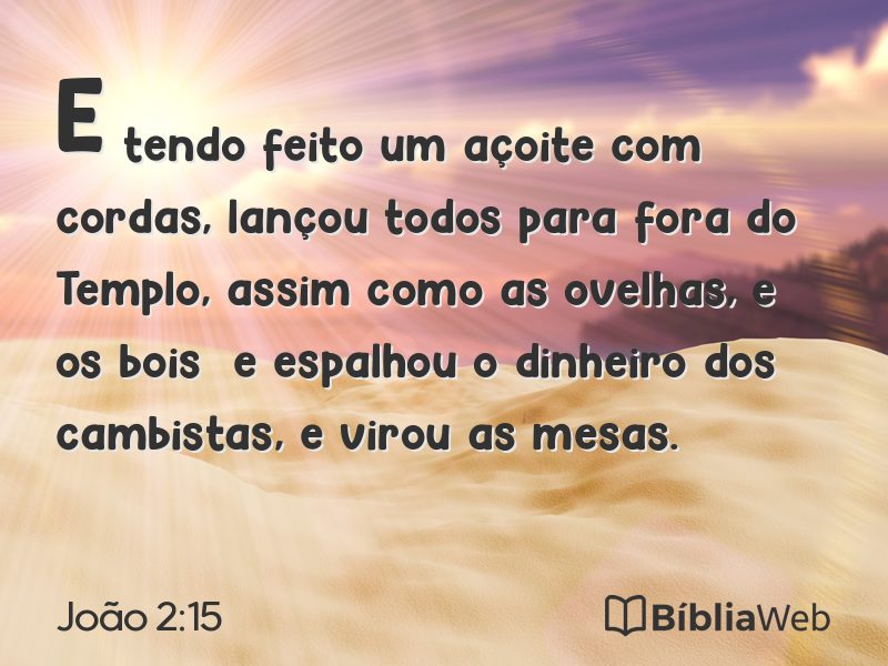João 2:15 em imagem para compartilhar