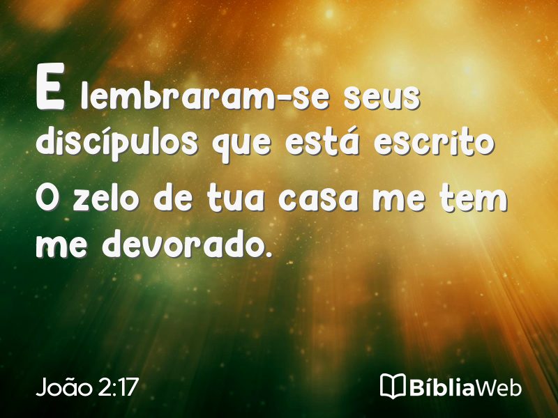João 2:17 em imagem para compartilhar