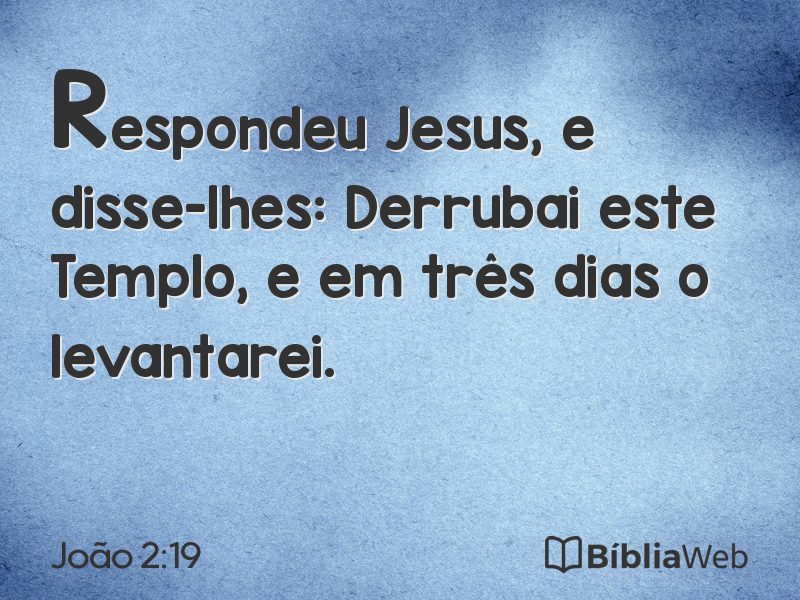 João 2:19 em imagem para compartilhar