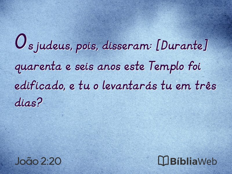João 2:20 em imagem para compartilhar