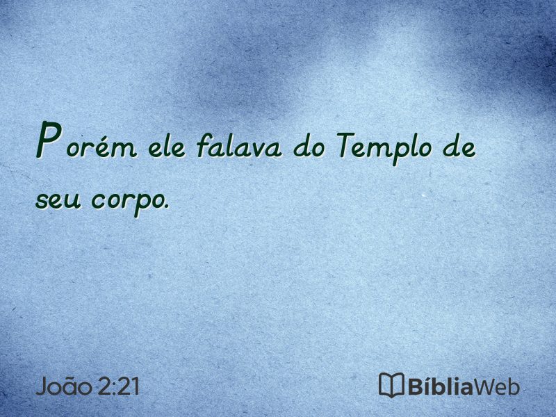 João 2:21 em imagem para compartilhar
