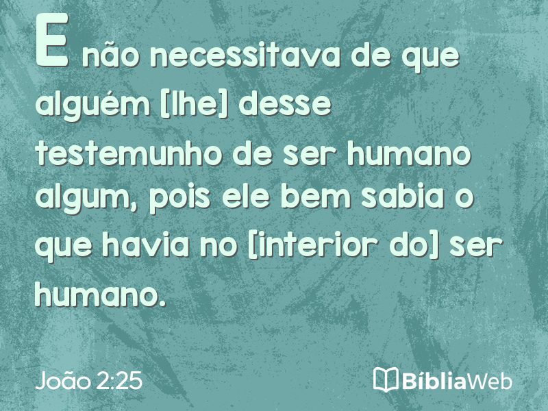 João 2:25 em imagem para compartilhar