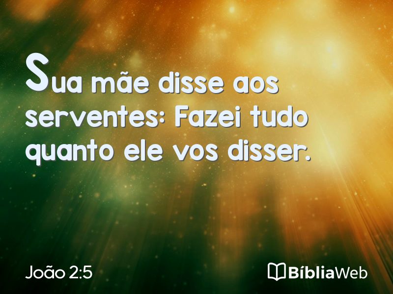 João 2:5 em imagem para compartilhar