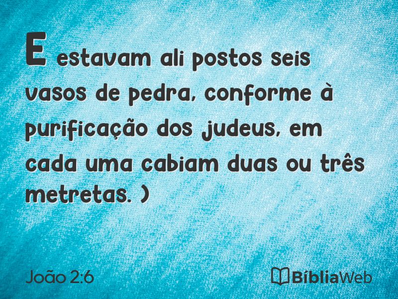 João 2:6 em imagem para compartilhar