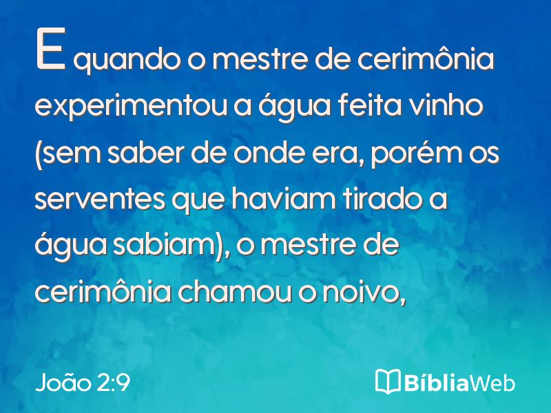João 2:9 em imagem para compartilhar