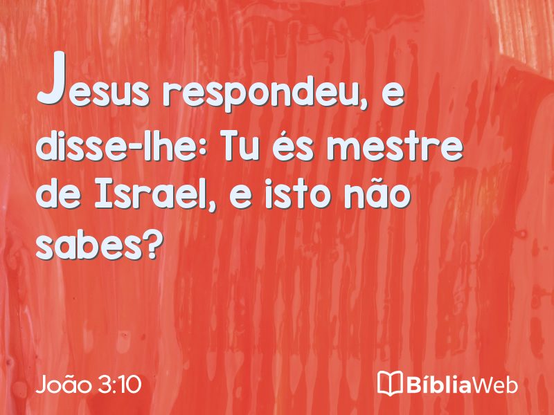 João 3:10 em imagem para compartilhar