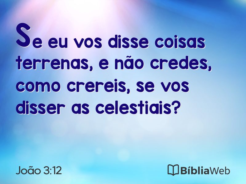 João 3:12 em imagem para compartilhar