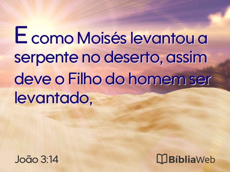 João 3:14 em imagem para compartilhar