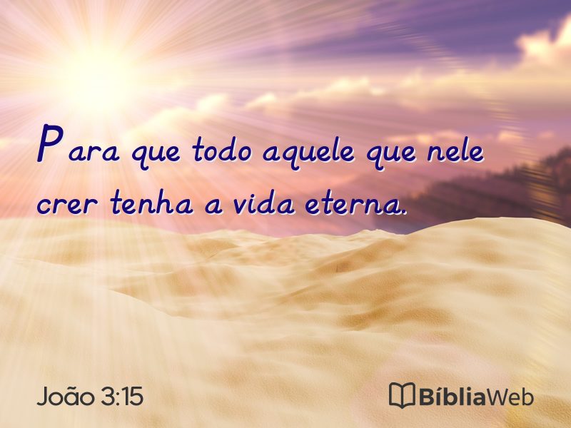 João 3:15 em imagem para compartilhar