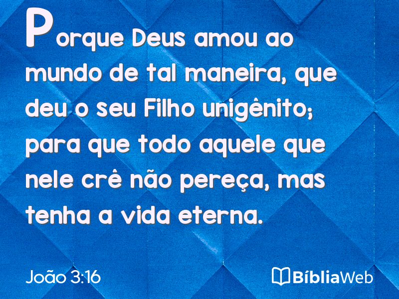 João 3:16 em imagem para compartilhar