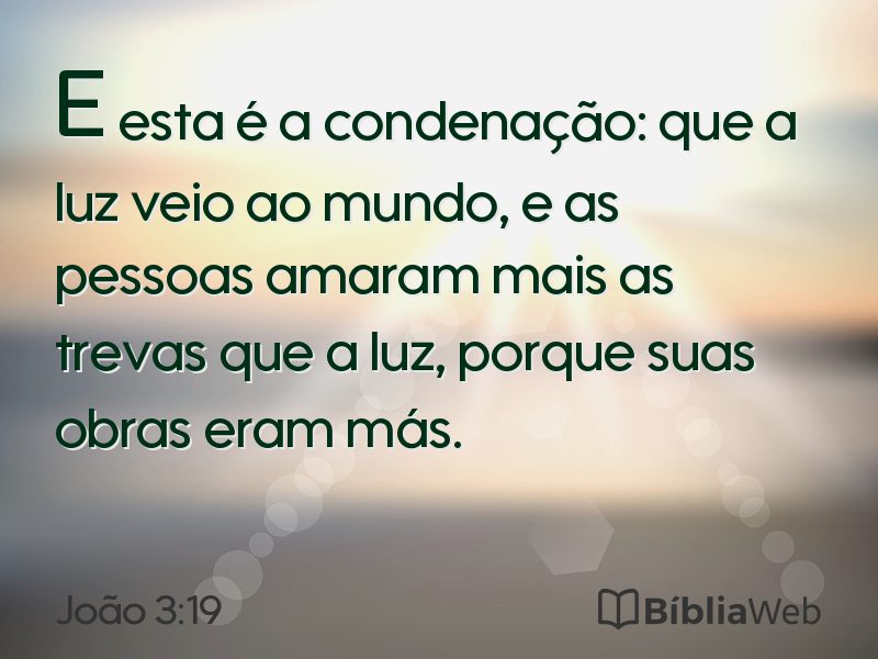 João 3:19 em imagem para compartilhar