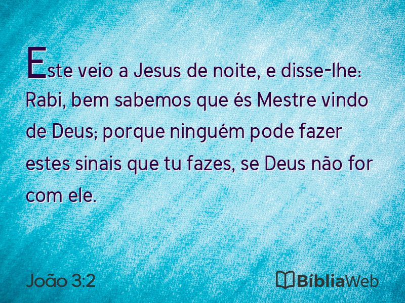 João 3:2 em imagem para compartilhar