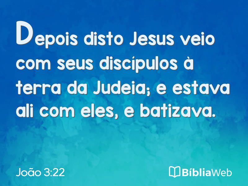 João 3:22 em imagem para compartilhar