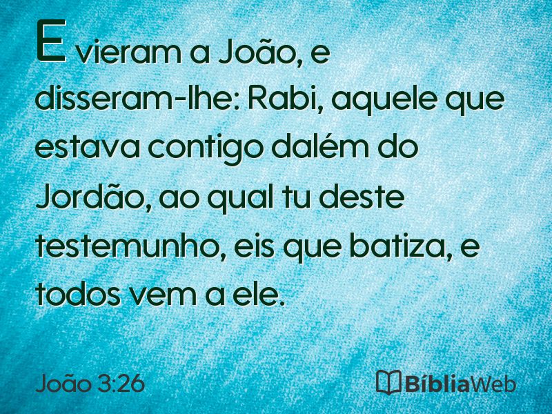 João 3:26 em imagem para compartilhar