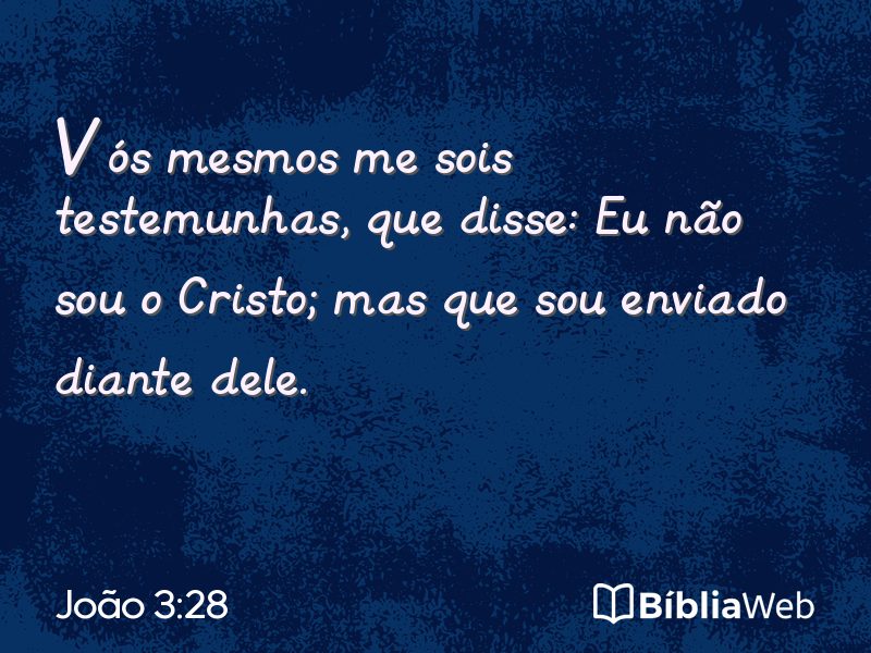João 3:28 em imagem para compartilhar