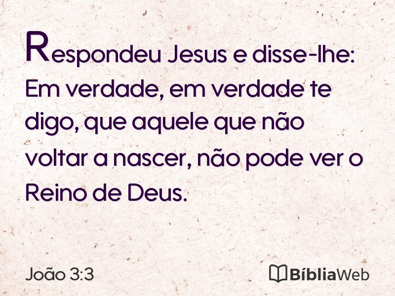 João 3:3 em imagem para compartilhar