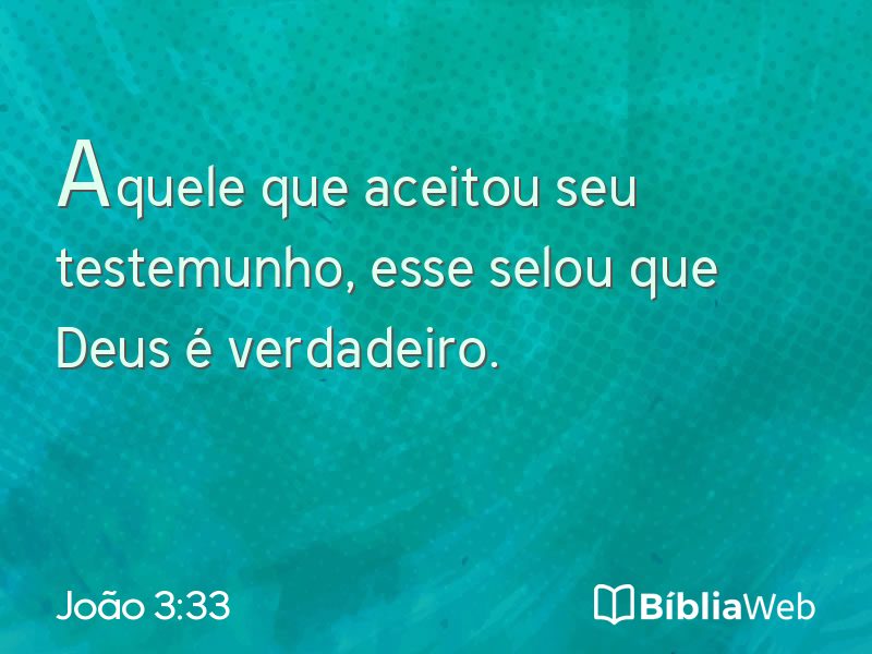 João 3:33 em imagem para compartilhar