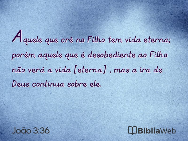 João 3:36 em imagem para compartilhar