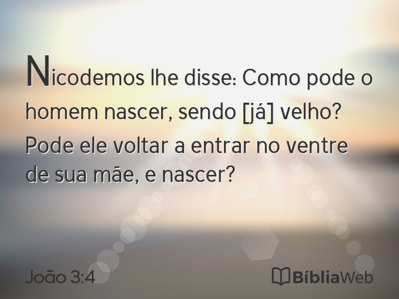 João 3:4 em imagem para compartilhar