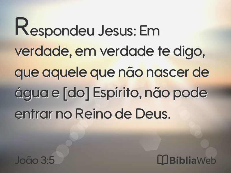 João 3:5 em imagem para compartilhar