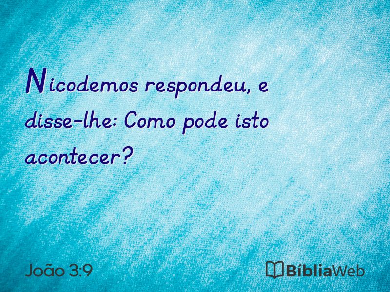 João 3:9 em imagem para compartilhar