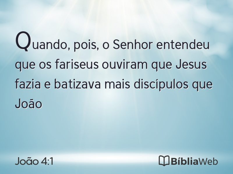 João 4:1 em imagem para compartilhar